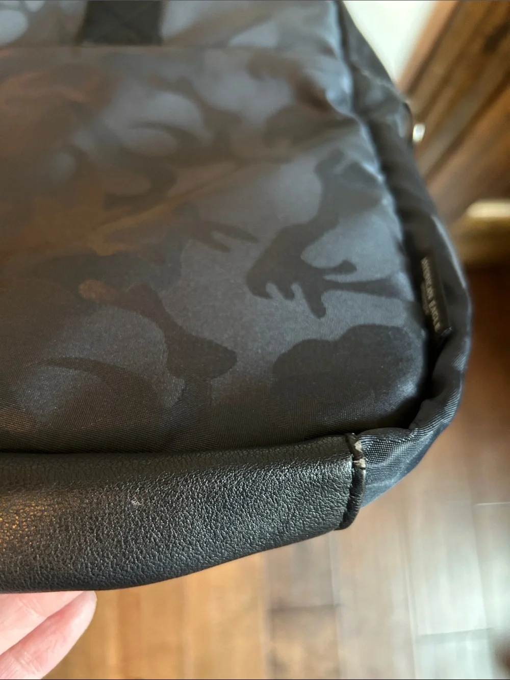 American Eagle Outfitters Men's Black Camo Laptop Briefcase